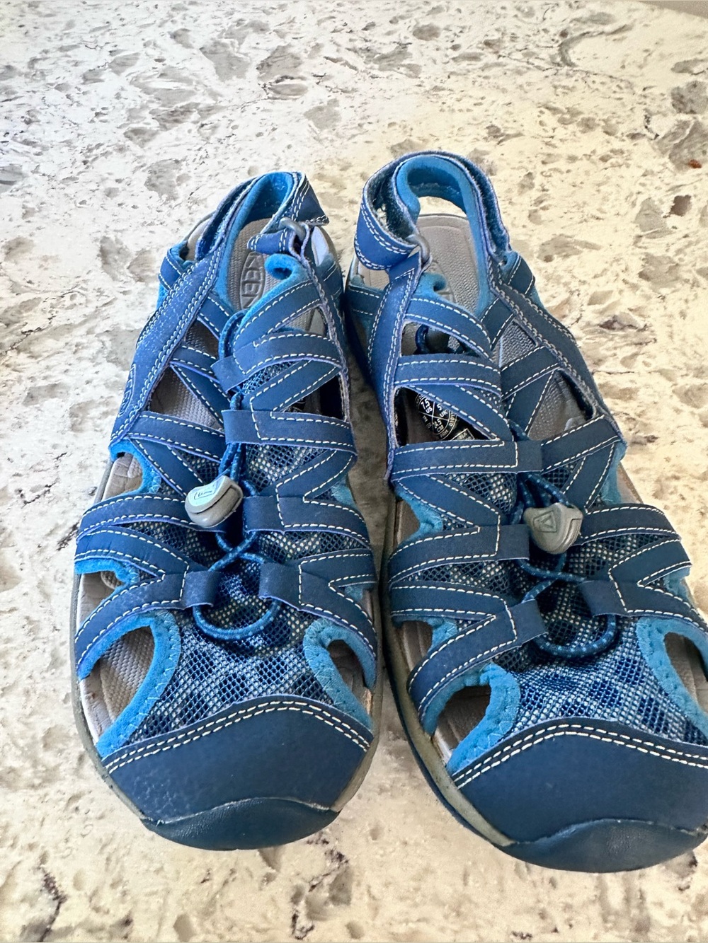 Keen Whisper Sport Sandals Women's Blue Nylon Closed Toe - US 7.5